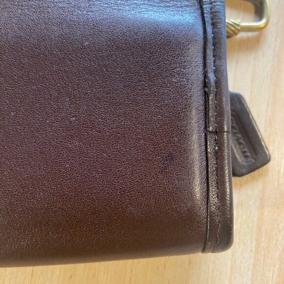 COACH Vintage Multifunction Keychain Wallet Coin Purse Mahogany Leather 7219 - Picture 7 of 7
